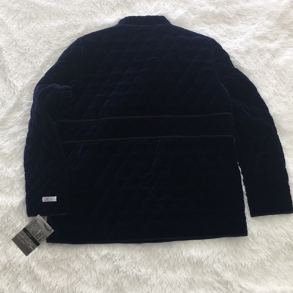 ⚡️SALE⚡️NWT Jane Post navy blue quilted velvet jacket - Picture 7 of 10